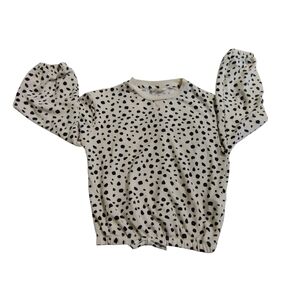 2/$10 Jessica Simpson Polka Dot Patterned Kids Top - Black & White  6X